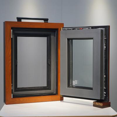 China Swing Windows Composite Tilt-Turn Aluminum and Wood Composite Opening Inward WINDOW for sale