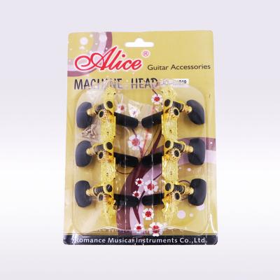 China Alice Classical Guitar String Knob Set Vintage Classical Guitar Machine Heads Triptych Knobs Guitar Turner Accessories AOS020 for sale