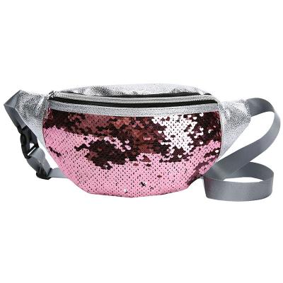 China Bag 2022 new high quality sequin mobile phone spring fashionable waist bag and Korean summer fashion PU laser chest bag for sale