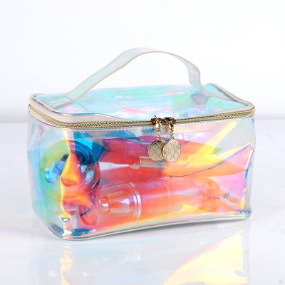 China 2022 AIZHU high quality ODM laser PVC cosmetic bag Korean women's cosmetic bag contains beautiful creative handbag with logo for sale