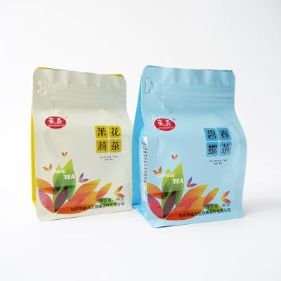 China Christmas Custom Printing Moisture Proof Tea Stand Up Pouch With Pull Tap Zipper Bag for sale