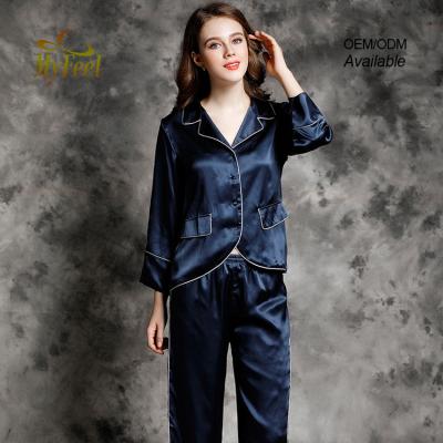 China High Quality QUICK DRY Custom Girl's Sleepwear 2 Piece Silk Pajamas Set Women Valentine Pajamas for sale