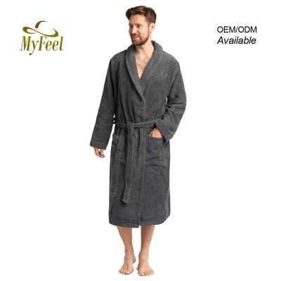 China Men's 100% Thermal Terry Cloth Bathrobe Unisex 100% Polyester Terry Cloth Bathrobe Peignoire De Bain Fille for sale