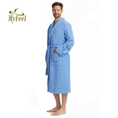 China Thermal Men's Unisex Terry Towelling Bath Robe Women Cotton Bathrobes Hotel Bademantel for sale