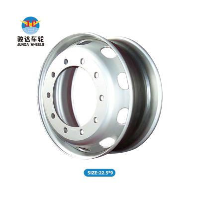 China Truck tire and truck steel wheel for steel tire 12R22.5 truck wheels rim for sale