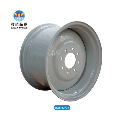 China China Alibaba Supplier Hot Selling Tractor Tubeless Agricultural Steel Wheel Tractor Wheel 24 Inch for sale