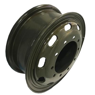 China Cheap Price 8.50-24 Pipe Shaped Steel Wheel Steel Rim 24 Inch Wheels China Trucks Wheels Rims For Heavy Duty Truck for sale