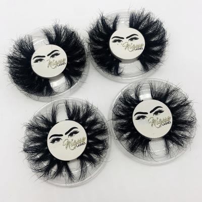 China Winged Crisscross 25mm Box 3d 5d Mink Eyelashes Wholesale Fluffy Curly Mink Eyelash Vendor Customized Lash Full Strip Mink Fur Lashes for sale