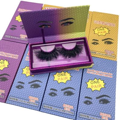 China Mink Eyelashes Wholesale Vendor Custom 25mm fluffy dramatic criss-cross Lash Box With Private Logo real Mink Lashes curly 3d for sale