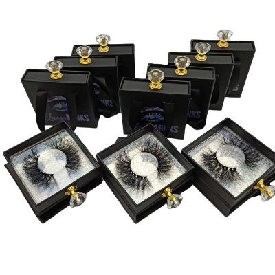 China Hot Selling Wholesale Criss-Cross Mink Lashes Custom Eyelash Packaging Private Label 25mm Luxury Fluffy Eyelash Box for sale