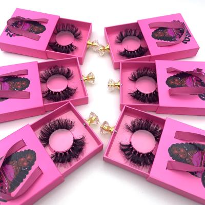 China Mink Eyelashes Wholesale 25mm Super Winged Curly Fluffy Box Mink Lashes Bulk Vendor Custom With Private Label Natural Mink Lash for sale