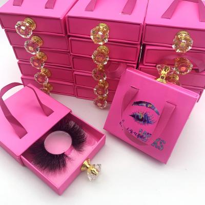 China Full Crisscross Fluffy Box 3d Thick Mink Fur Lashes Wholesale Packing 25mm Mink Eyelashes Vendor Custom Strip Eyelash for sale