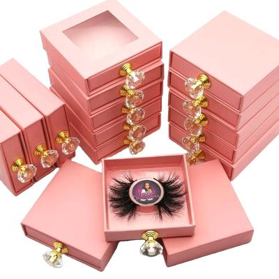 China Wholesale Luxury 3d 5d 25mm Eyelash Drawer Crisscross Custom Packaging Box Fluffy Lashes Lashes for sale