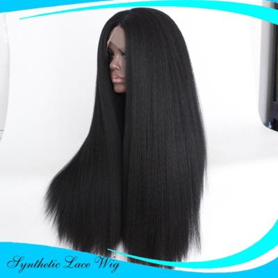 China As Good Quality Wigs Newest Picture Style Synthetic Straight Wig Long With Lace Front Natural Hair Wig for sale