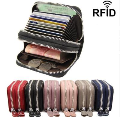 China Fashion Men Credit Card Holder RFID Blocking PU Leather Women Automatic Business ID Card Holder Wallet Purse For Cards for sale