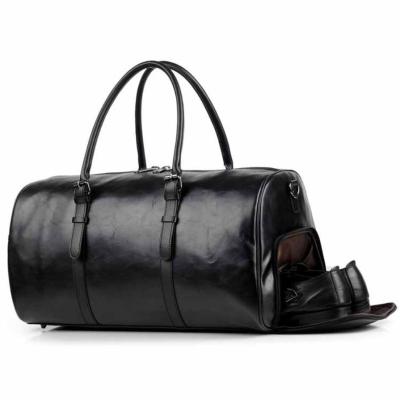 China Fashion xiaomi factory PU leather shoulder bags travel high quality shoes storage duffel bag for sale