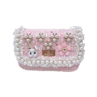 China Protable 2020 Little Girls Mini Girl Handbag For Cute Kids Purse New Ladies Pearl Lovely for sale