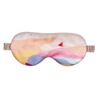 China New Design 19MM Eye Mask Mulberry Dark Silk Dark Silk Eye Mask 100% Circles Sleeping Mask Ladies for sale