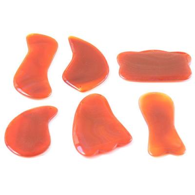 China New natural gemstone agate gua sha tools for face and body masaz gua jade roller gua sha sten jade guacha for sale