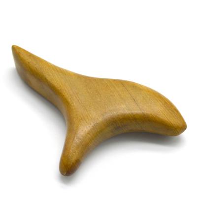 China Portable Natural Wooden Triangle Gua Sha Tools For Foot Massage for sale