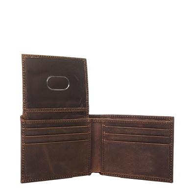 China Wholesale Vintage RFID Quality Leather Men's RFID Wallet Guangzhou Men's Wallet Triple for sale