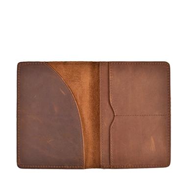 China RFID Men's Crazy Horse Wallet Leather RFID Blocking Passport Holder Travel Wallet Men Wallets for sale