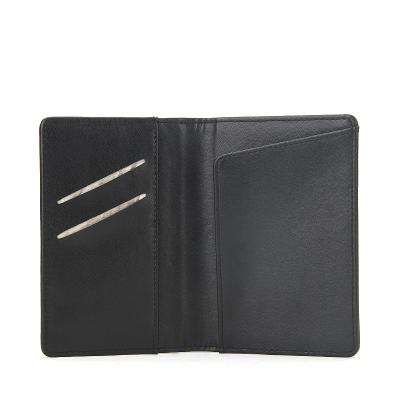 China Fashion Men's Wallet Faux Leather RFID Blocking Passport Travel Wallet Leather Passport Holder for sale