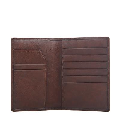 China Handmade Leather RFID Men Travel Passport Holder With RFID Protection for sale