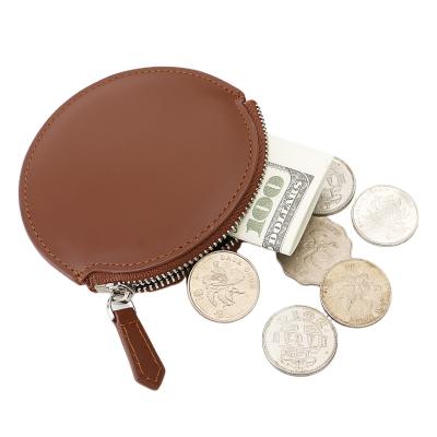 China Fashion Zipper Mini Coin Pocket Unisex Genuine Leather Customized Wallet for sale