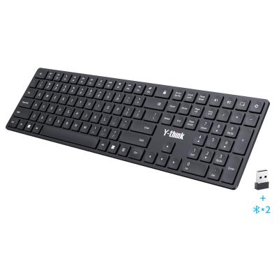 China Anti-ghosting Wireless Keyboard Dual Mode 2.4G& BT1/BT2 Slim Keyboard , Scissors Structure, Multi-Device Connectivity for sale