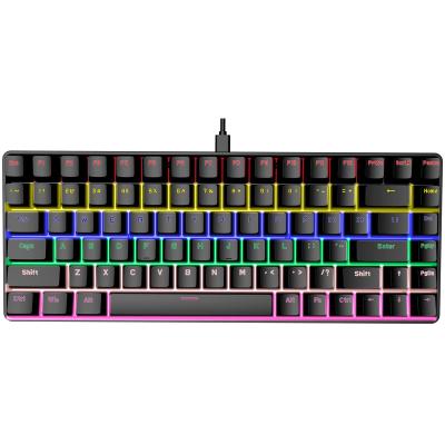 China Anti-Ghosting Mechanical Gaming Keyboard, 84 Keys Wired Gaming Keyboard With RGB Lights for sale