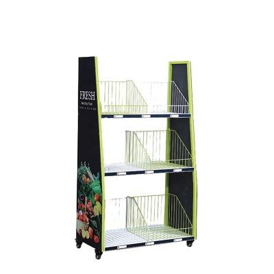 China Sustainable Hot Sale Supermarket Metal Display Rack Retail Baskets for sale