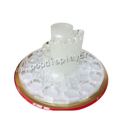 China Commercial High End Round Acrylic Cosmetic Display Lipstick Rack Holders for sale