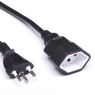 China Competitive price home appliance extension cable switzerland power cord 3 end pulg to 3 core famale waterproof IP44 for sale