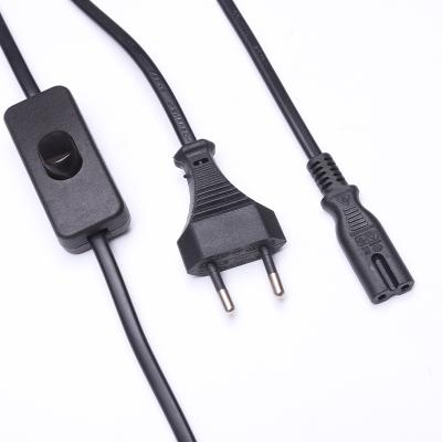 China Home appliance VDE certification European power cord extension cord with plug two and three the switching power cord European standard plug for sale