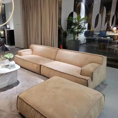 China Italian Design Stretch Nubuck Leather Sofa Cover High Quality China Leather for sale