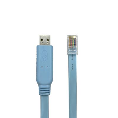 China Multifunction USB To RJ45 Console Flat Cable 1.8m for sale