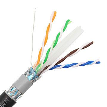 China KICO Cable System KICO Fast Speed ​​Cat6 SFTP Lan Cable PVC 4P Twisted Pair Cabling Outdoor Box KICO or OEM 4pairs Carton OEM 4pairs for sale