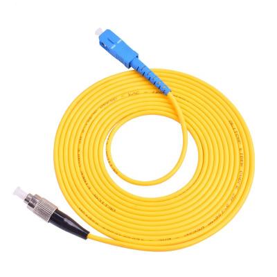 China Patch Cord1M 2M 3M 5M 10m UPC SC-FC PVC/LSZH Price Good Factory High Quality Fiber Optic Cable Jumper Wire Single Mode Simplex for sale