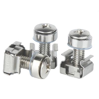 China Steel Galvanized Cabinet Cage M6 Nuts With Screw For Network Cabinet for sale