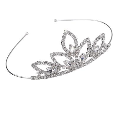 China Child Fashionable Girls Rhinestone Crown Crystal Rhinestone Tiara Bridal Tiaras And Crowns For Wedding Party Hair Accessories for sale