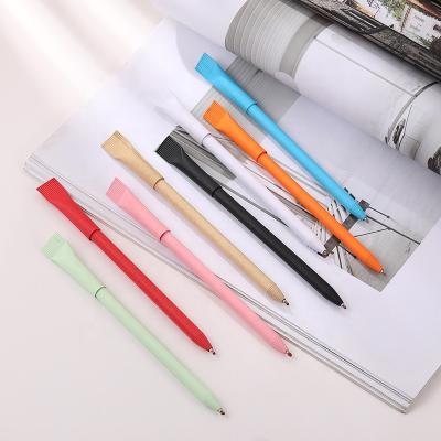 China Office& school pen factory promotion environmentalpaper tube ballpoint pen custom LOGO for sale