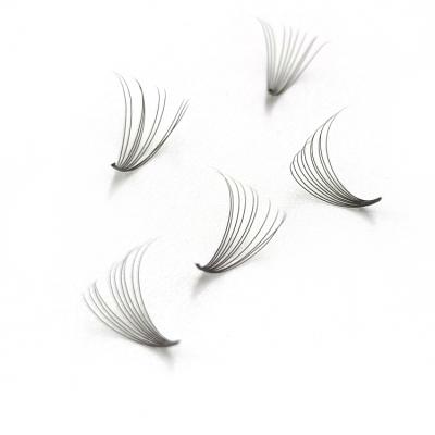 China 0.07D 13mm 14mm Natural Soft Short 15mm Rod Pre Made Fan Eyelash Extension for sale