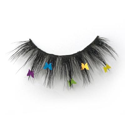 China diy 3d 5d effect christmas festival party glitter lashes whip glitter butterfly sequins for lashes for sale