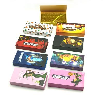 China Gorgeous Style Halloween Eyelash Boxes Eyelash Vendor Customized Boxes for sale