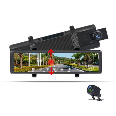 China 12inch 4K Touch Screen Lens Car VCR WIFI GPS Function Mirror Car DVRs 24H Parking Dual Monitor for sale