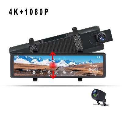 China 12in Touch Screen 11.26 Inch Rearview Mirror Car Dvr 4k 2160P Touch Screen Dash Cam VCR With GPS Night Vision Reverse Dash Camera for sale