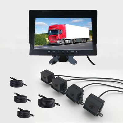 China 7inch 4CH Disc 7inch 4 Cams Truck DVR 360 Degree Motion Detection 128G Parking Monitor and G-Sensor Car VCR SD Card Support for sale