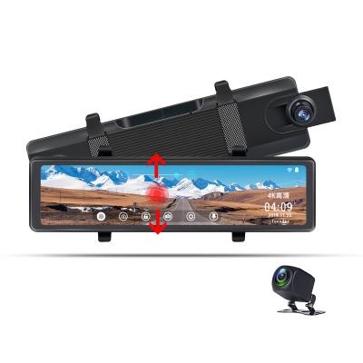 China 12in Touch Screen 4K Dual Cams Car Video Recorder with GPS WIFI Function Rearview Mirror Car DVRs 12inch Touch Screen for sale