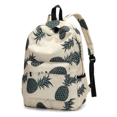 China New Waterproof Women Backpacks Pineapple Print School Bag Student Bookbags Female Nylon Travel Backpack For Teenager Girls for sale